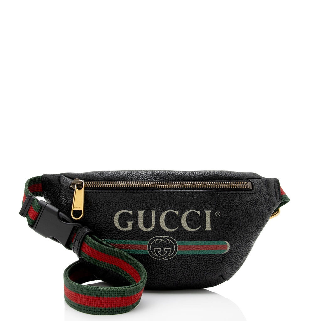 Gucci Crest Double Belt Bag Black