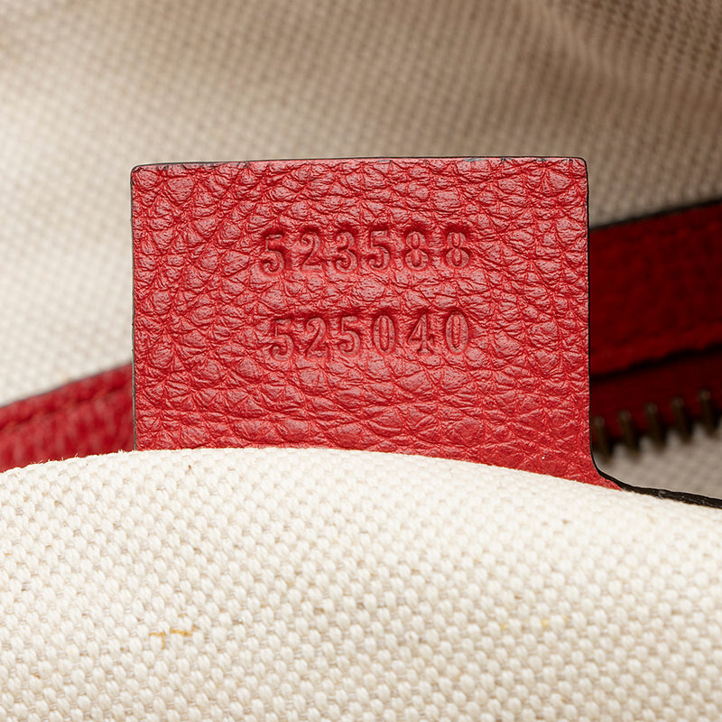 Gucci Leather Logo Half Moon Messenger Bag (SHF-21798) – LuxeDH