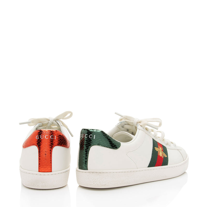 Gucci Leather Bee Ace Sneakers - Men's Size 9 / 43 (SHF-XJEVxa)