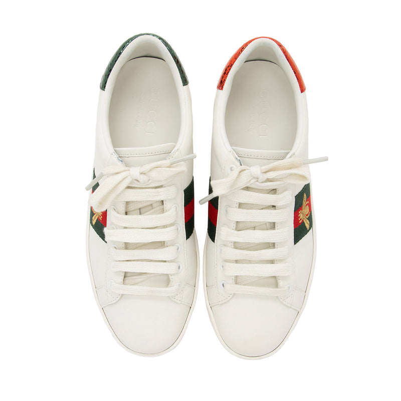 Gucci Leather Bee Ace Sneakers - Men's Size 9 / 43 (SHF-XJEVxa)