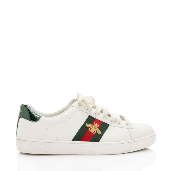 Gucci Leather Bee Ace Sneakers - Men's Size 9 / 43 (SHF-XJEVxa)