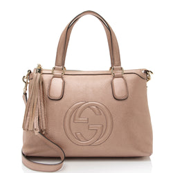 Gucci Metallic Leather Soho Top Handle (SHF-Uec4UG)