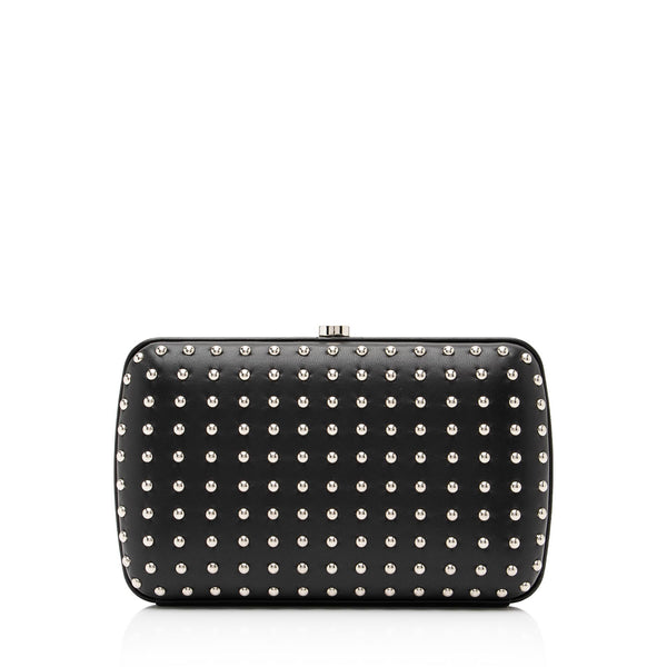 Gucci Leather Studded Broadway Clutch (SHF-8gNxRt)