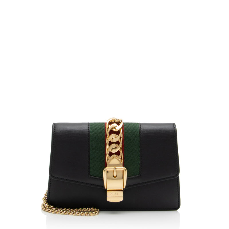 Gucci Leather Sylvie Super Mini Bag (SHF-pKo8lR) – LuxeDH