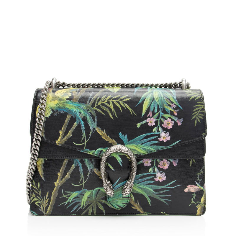 Gucci Leather Tropical Dionysus Medium Shoulder Bag (SHF-oZtKKz)