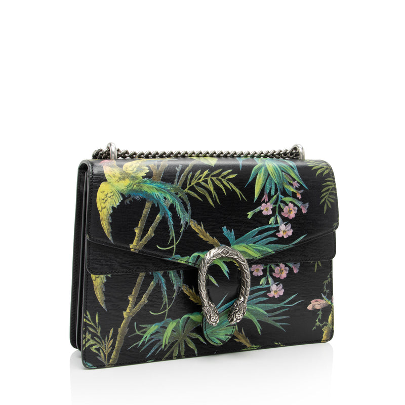 Gucci Leather Tropical Dionysus Medium Shoulder Bag (SHF-oZtKKz)