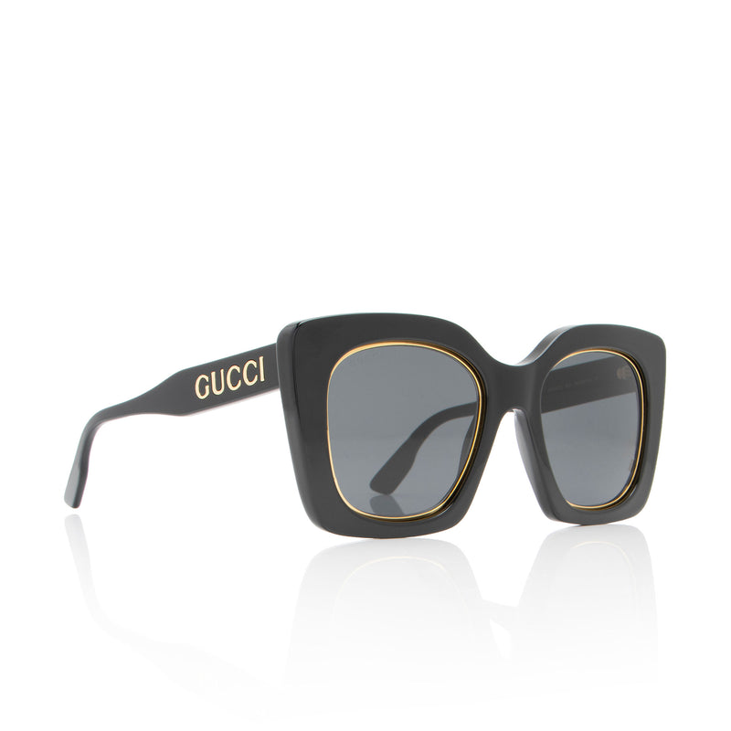 Gucci Logo Oversized Butterfly Sunglasses (SHF-LGwBG2)