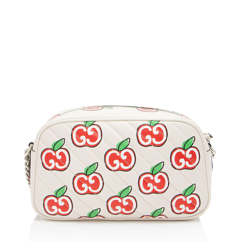 Gucci Matelasse Leather Apple GG Marmont Small Shoulder Bag (SHF-WLBeEs)