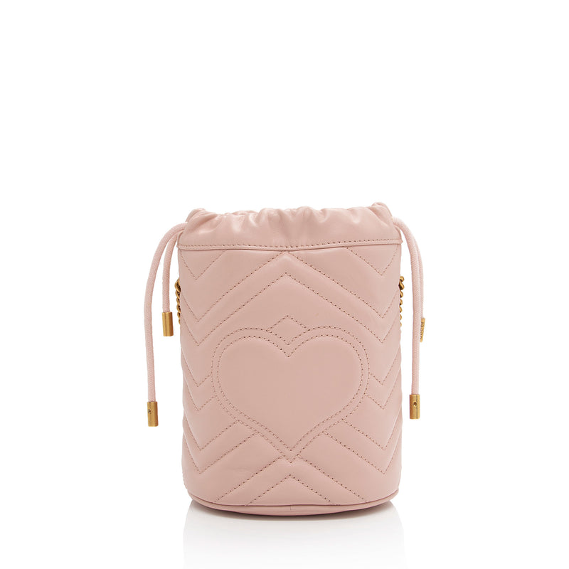 Gg marmont quilted leather bucket bag hot sale