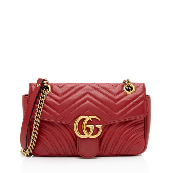 Gucci Matelasse Leather GG Marmont Small Flap Bag (SHF-X3SjWs)