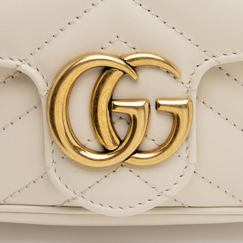 Gucci Matelasse Leather GG Marmont Super Mini Bag (SHF-dN0cWo