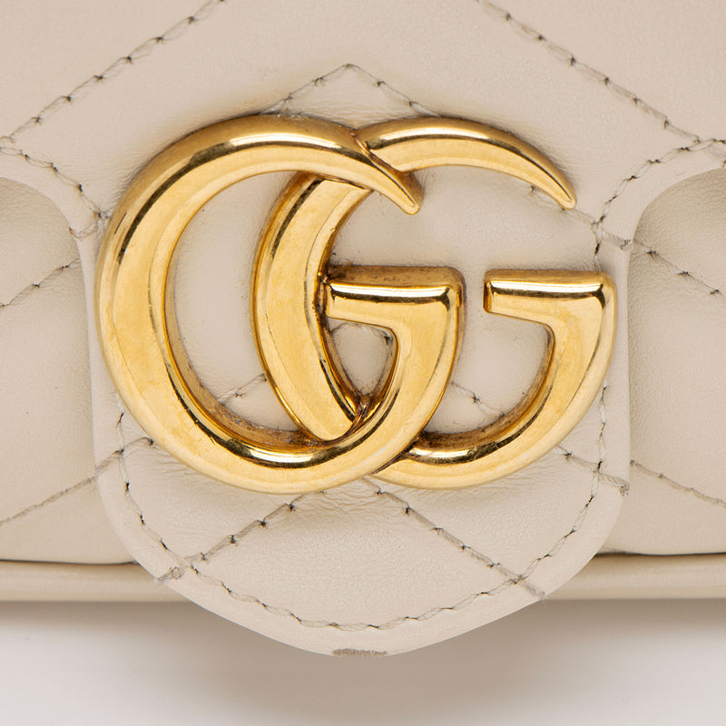 Gucci Matelasse Leather GG Marmont Super Mini Flap Bag (SHF-eEK8Ko)