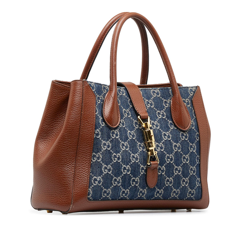 Gucci Jackie 1961 Medium Jacquard Denim Tote Bag