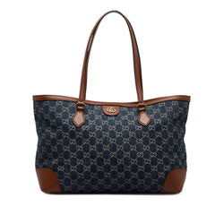 Gucci Medium GG Denim Ophidia Shopping Tote (SHG-60iLA3)