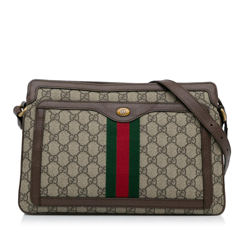 Gucci Medium GG Supreme Ophidia Crossbody (SHG-nsUvLt)