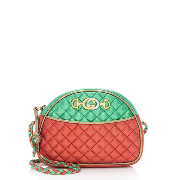 Gucci Metallic Leather Trapuntata Mini Bag (SHF-JnBfOu)