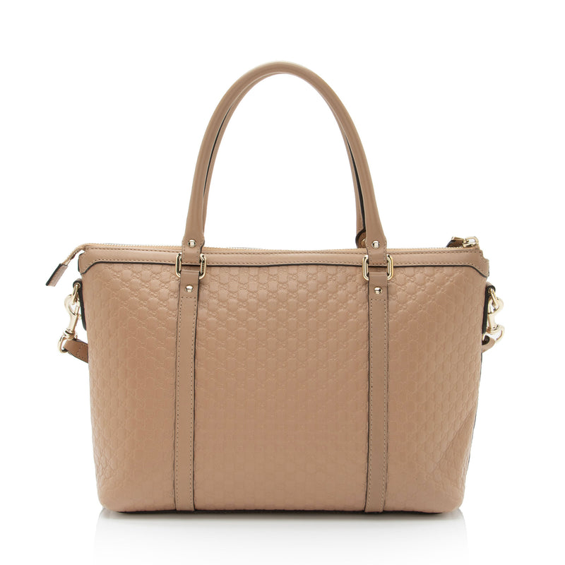 Gucci Signature Leather Tote in Pink