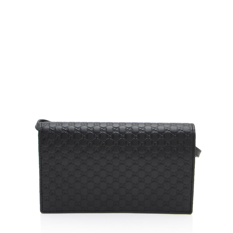 Gucci Microguccissima Leather Wallet Crossbody (SHF-4jl4nn)