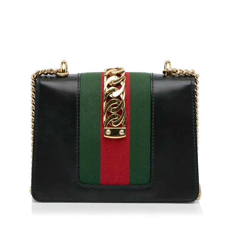 Gucci Mini Sylvie Leather Chain Crossbody Bag SHG Rb9ccQ LuxeDH