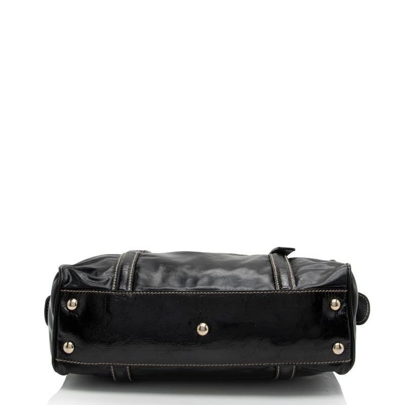 Gucci Patent Leather Britt Small Boston Bag (SHF-54W2Qo)