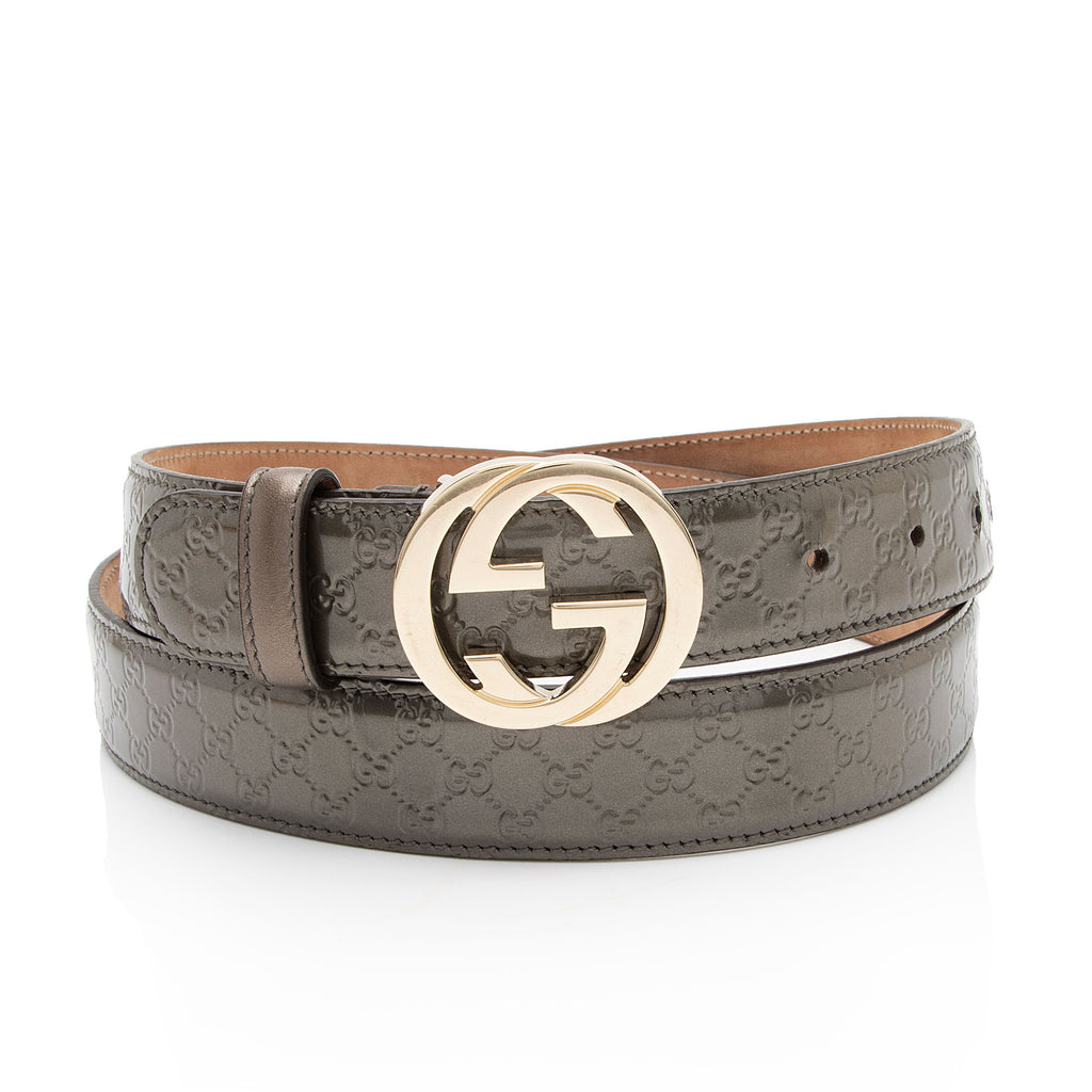 Gucci Micro Guccissima Embossed Leather Belt