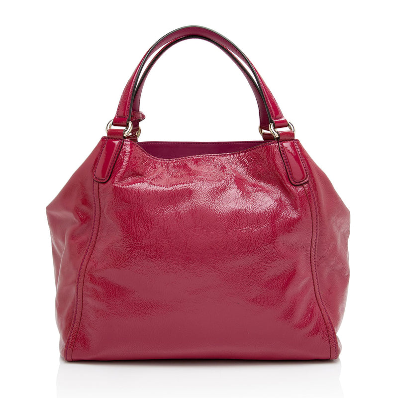 Gucci Patent Leather Soho Medium Tote (SHF-9PAlJ9)