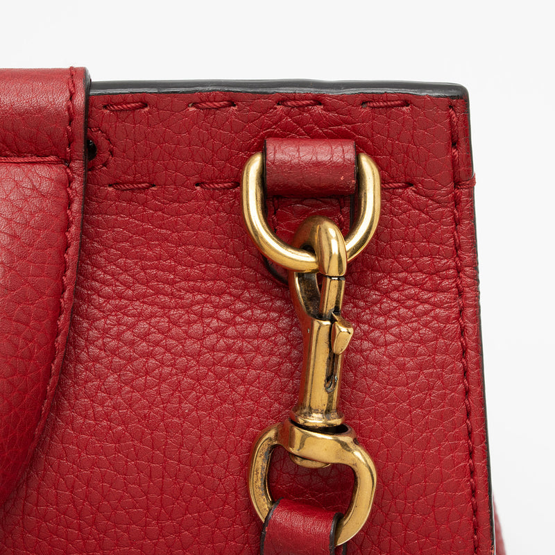 Gucci Pebbled Leather GG Marmont Top Handle (SHF-1wwBC0)