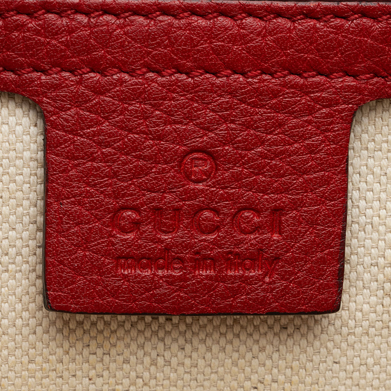 Gucci Pebbled Leather GG Marmont Top Handle (SHF-1wwBC0)