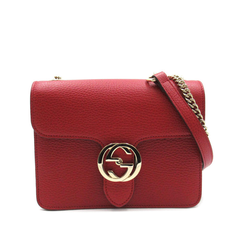 Gucci Dollar Small Interlocking G Shoulder Bag Red 