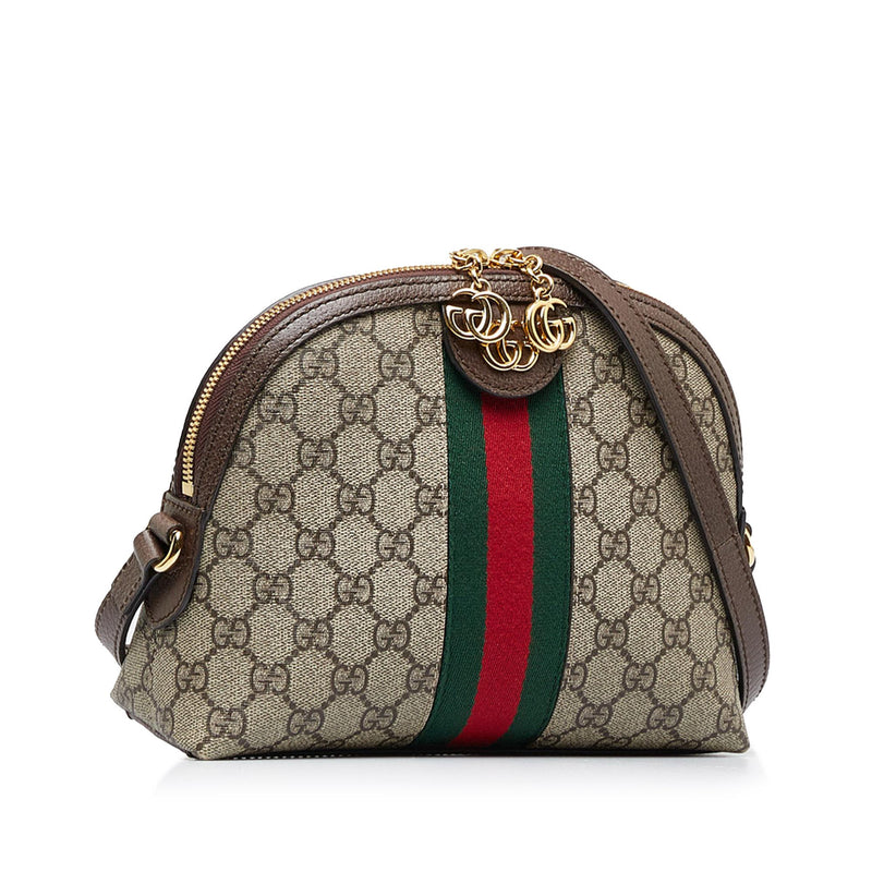 Gucci Ophidia Small Gg Supreme Crossbody Bag In Brown Multi