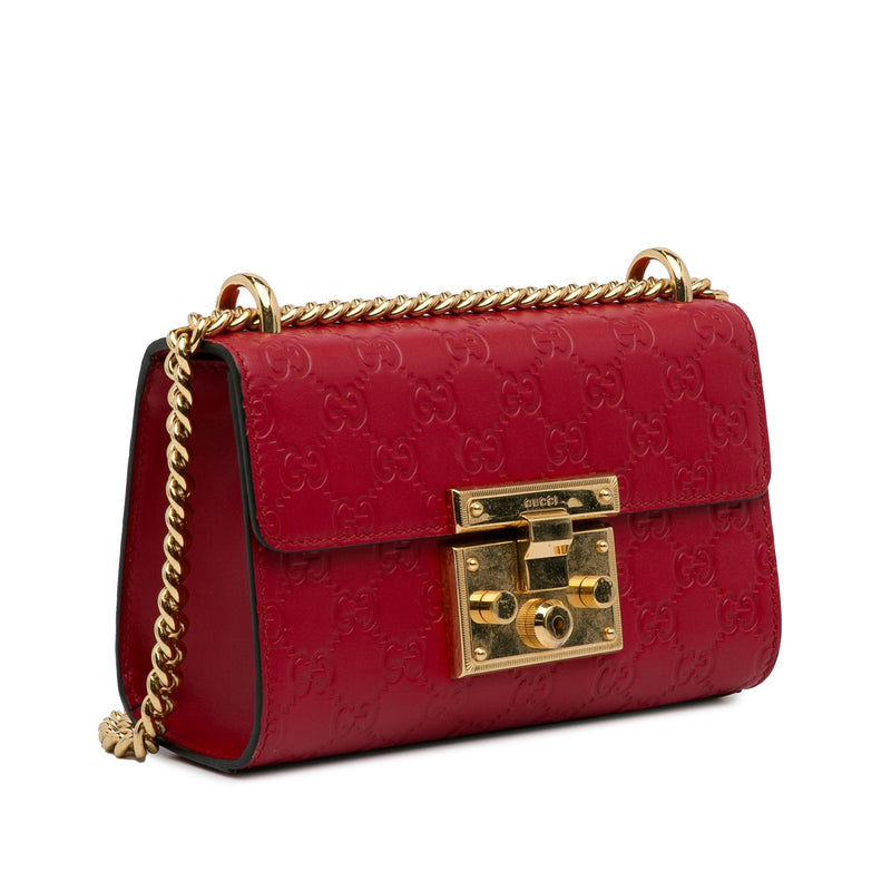 Gucci Small Guccissima Padlock Shoulder Bag (SHG-XCo2UJ)