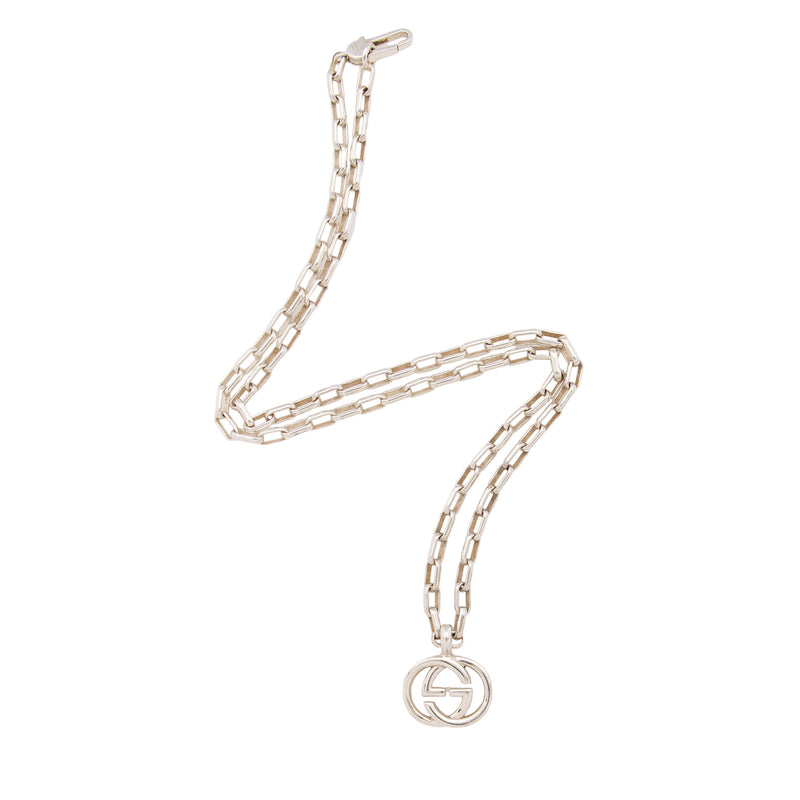 925 Sterling Silver Interlocking G Pendant Necklace