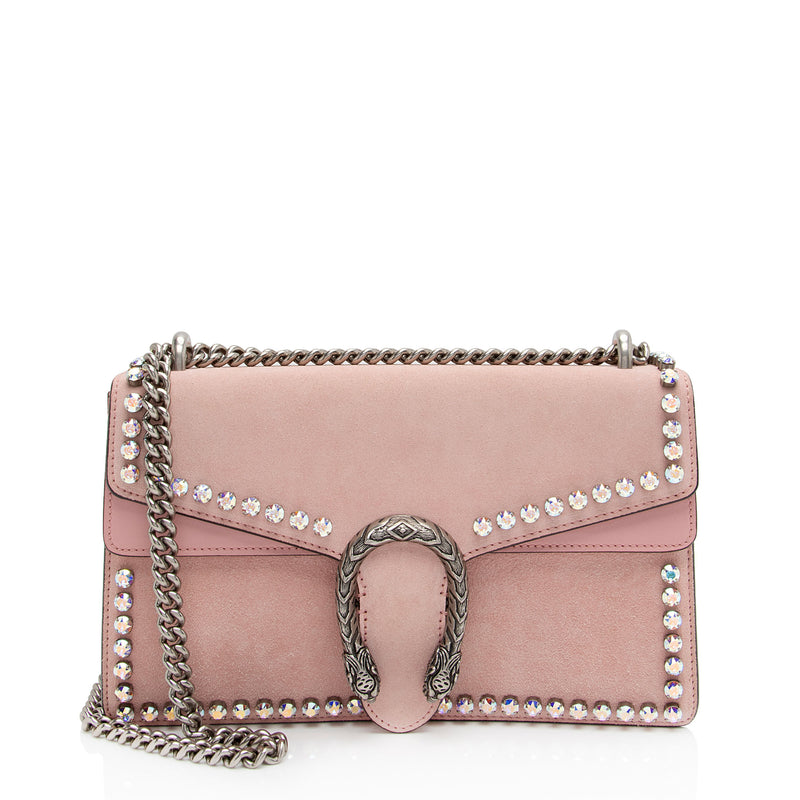 Gucci Suede Crystal Dionysus Small Shoulder Bag (SHF-hnxJiv)