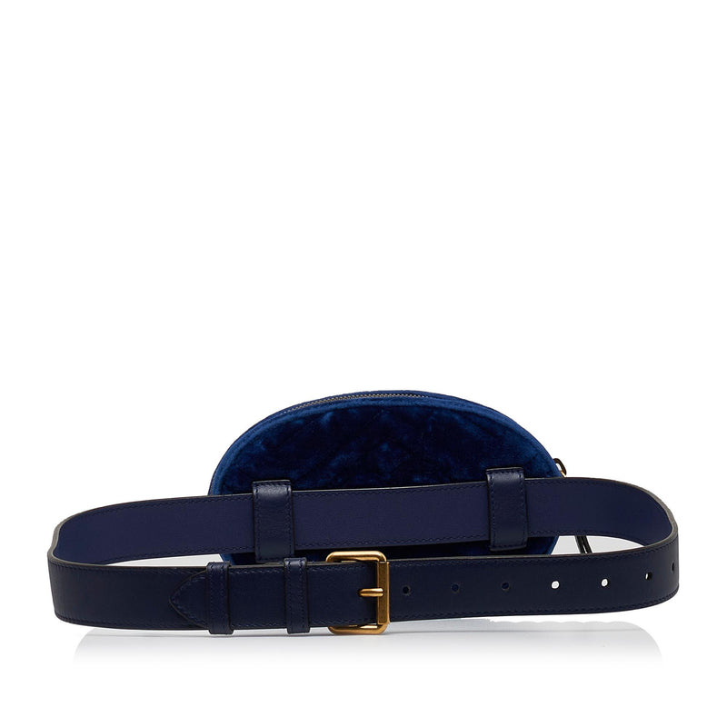 Gucci Velvet GG Marmont Matelasse Belt Bag (SHG-qgXms2)