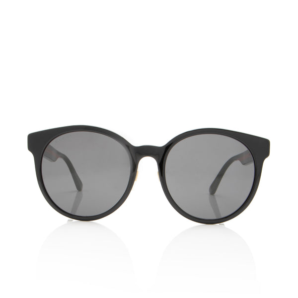 Gucci Web Interlocking G Round Sunglasses (SHF-LOQcMs)