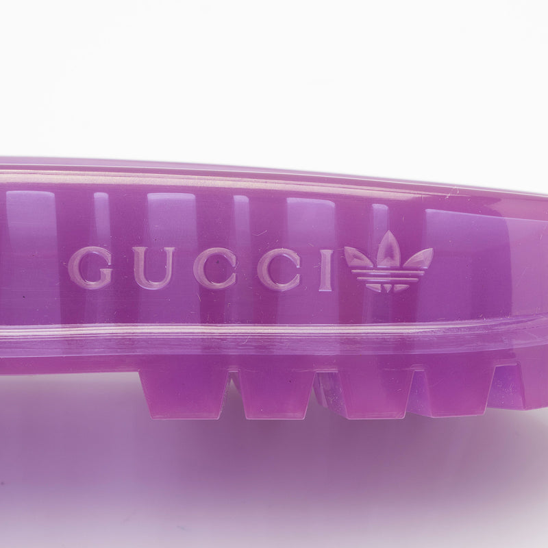 Gucci x Adidas Rubber Logo Slides - Size 9 / 39 (SHF-xmlfSo)