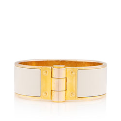 Hermes Enamel Hinged Wide Bracelet (SHF-Dx3I8O)