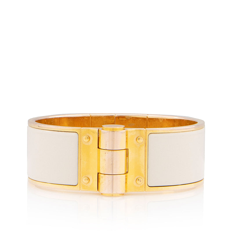 Hermes Enamel Hinged Wide Bracelet (SHF-Dx3I8O)