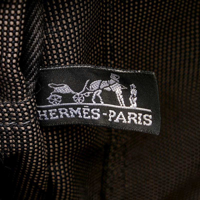 Hermes Paris Vintage Black and Grey Canvas Fourre Tout MM Bag Tote