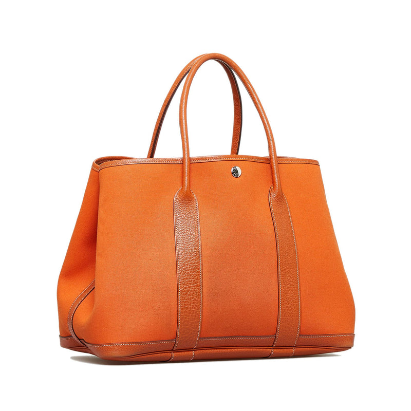 Hermes Garden Party PM Bag Canvas and Leather with Shoulder Strap