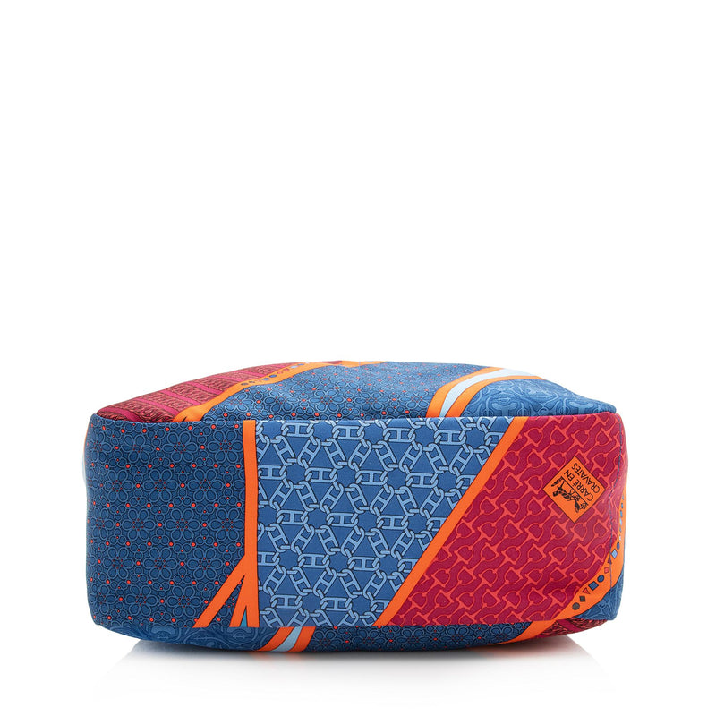 Hermes Multicolor Silk 'Carr en Cravates' Print Medium Fourbi 25