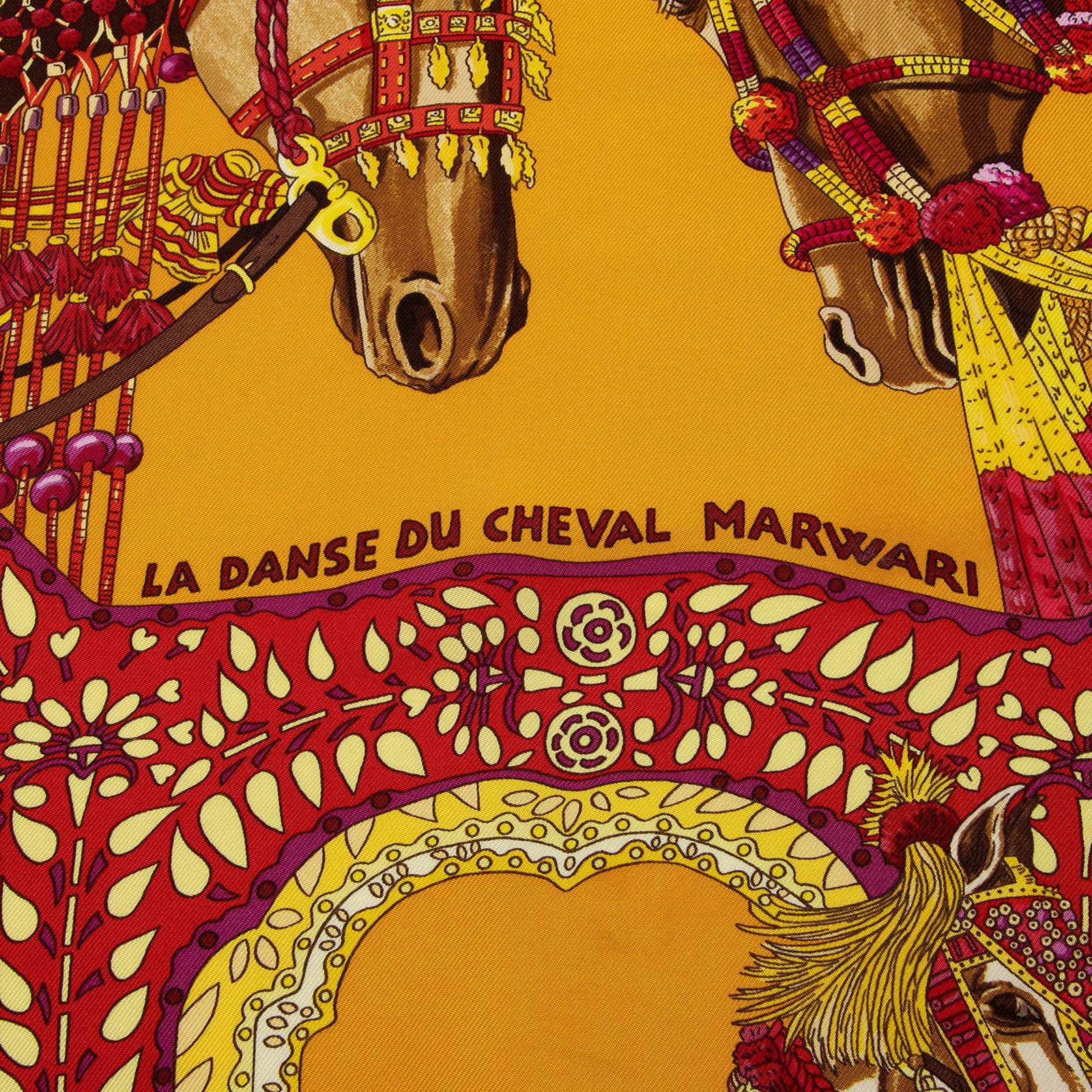 Hermes Silk La Danse du Cheval Marwari 90cm Scarf (SHF-icpnaQ) – LuxeDH