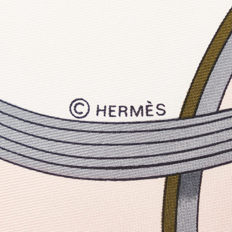 Hermès Elegant Vintage Hermes Scarf, Navy Red & Gold by Caty de Savigny