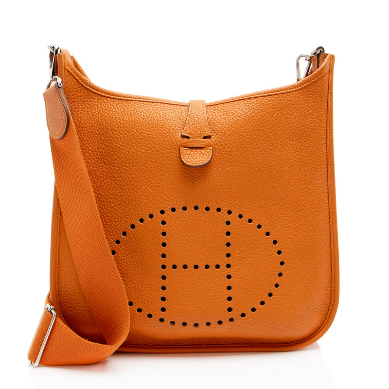 Hermes Taurillon Clemence Evelyne III PM Shoulder Bag (SHF-WHijTA)