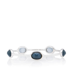 Ippolita Sterling Silver Mother of Pearl Quartz Rock Candy 5-Stone Bangle (SHF-si7J7y)