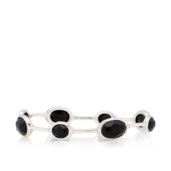 Ippolita Sterling Silver Onyx Rock Candy 8-Stone Bangle Bracelet (SHF-22224)