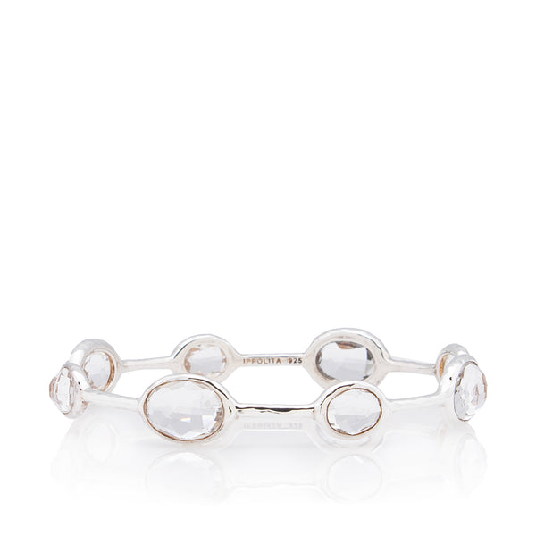 Ippolita Sterling Silver Quartz Rock Candy 8-Stone Bangle (SHF-rsNgFT)