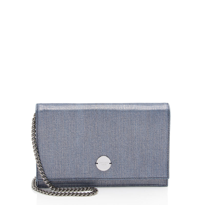 Jimmy Choo Glitter Denim Florence Crossbody (SHF-Ybn6av)