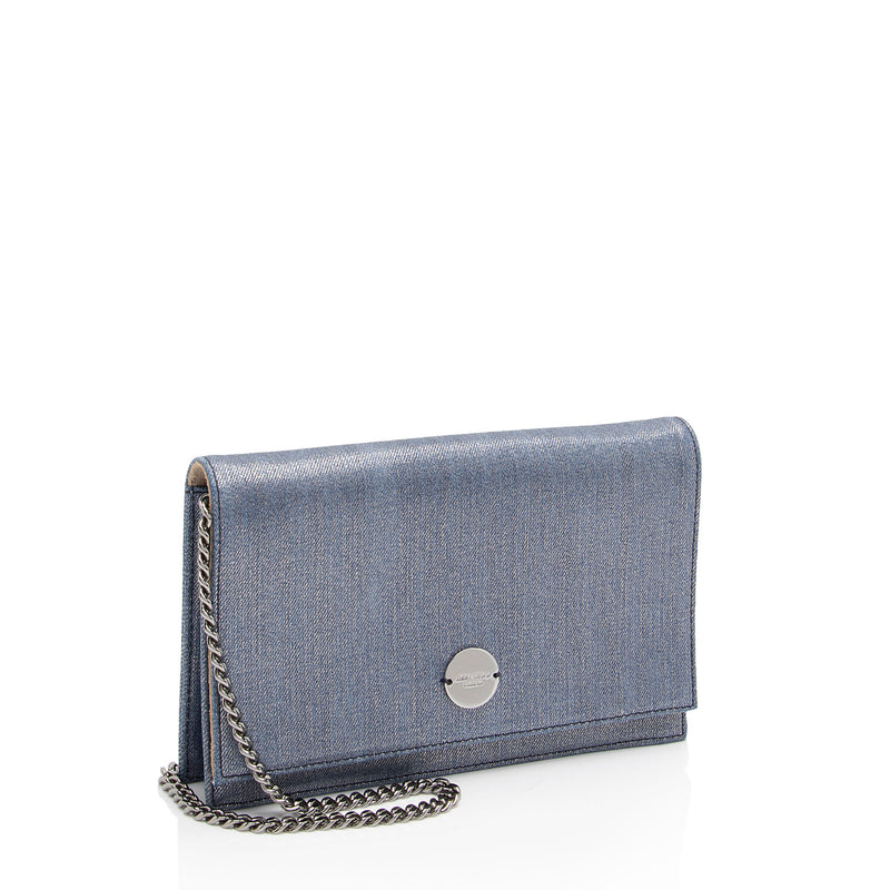 Jimmy Choo Glitter Denim Florence Crossbody (SHF-Ybn6av)