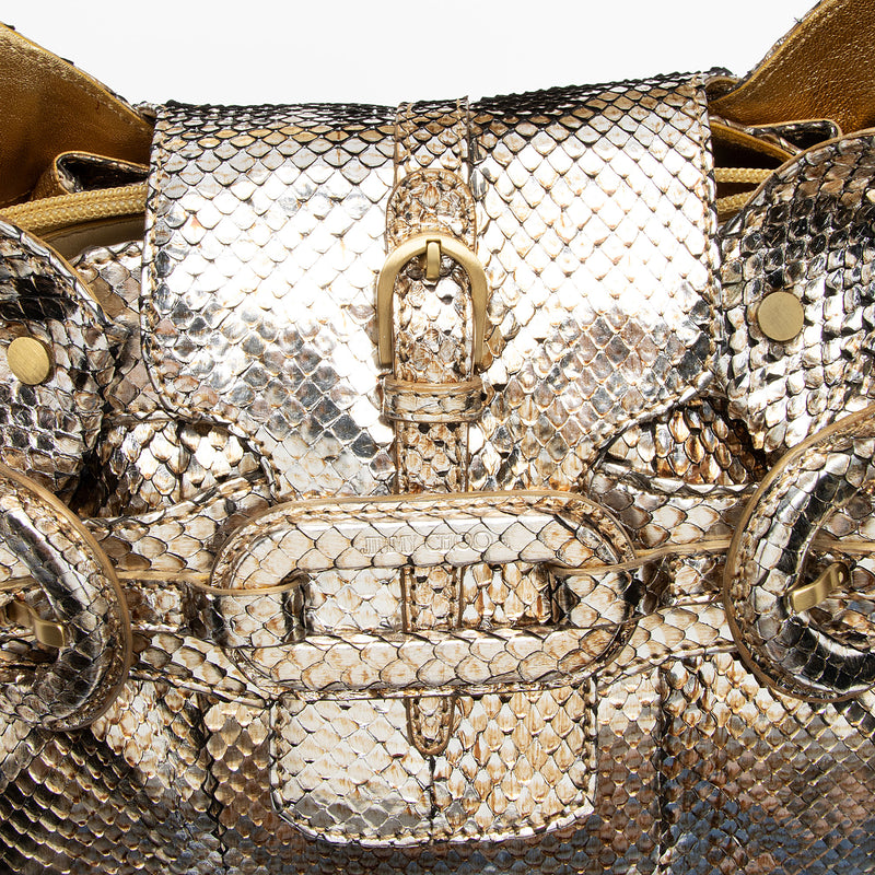 Jimmy Choo Metallic Python Tulita Shoulder Bag (SHF-Sx50h0)